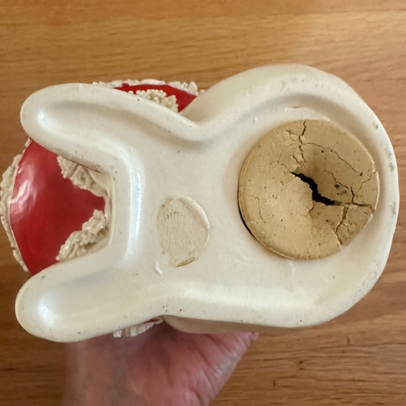 Vintage Santa Claus Bank Coin Bank Spaghetti Trim Japan 1950's-60's - Picture 13 of 14